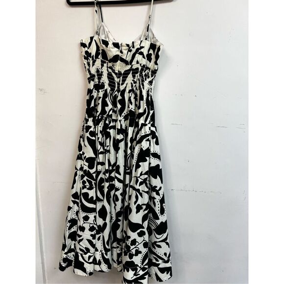 La Ligne Women's Black White Sleeveless Cotton Bee Midi Dress Size XL NWOT - Picture 7 of 10